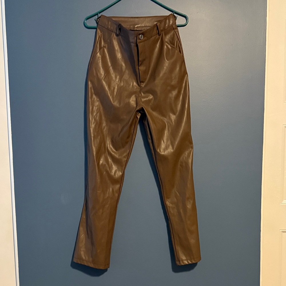 Women’s Brown Leather Pants